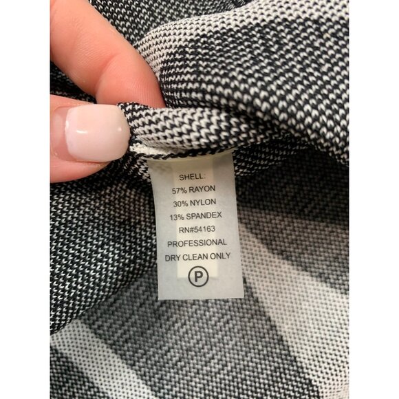 Calvin Klein Dress Womens Medium Black White Striped Bodycon Sleeveless Stretch - Picture 6 of 10